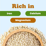 Food to Live Organic Hulled Sesame Seeds, 18 Pounds - Whole Raw White Sesame Seeds, Non-GMO, Kosher, Vegan, Unroasted, Bulk. High in Iron,