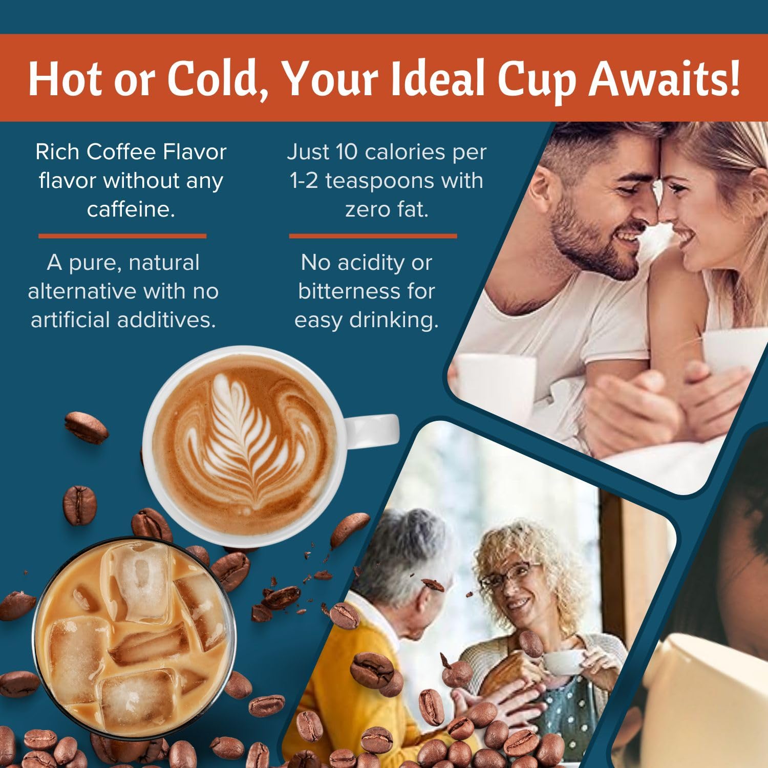 Postum Coffee Substitute Original (6x8oz) | Coffee Alternative Caffeine Free with Roasted Wheat Bran & Molasses | Natural, Non-GMO, Vegan Coffee