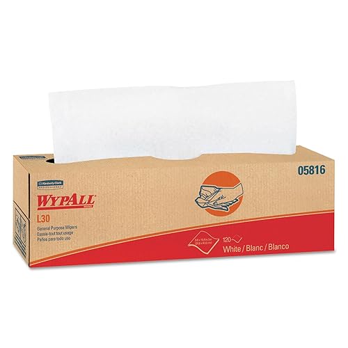 WypAll 05816 L30 Wipers, POP-UP Box, 9 4/5 x 16 2/5, 120/Box, 6 Boxes/Carton