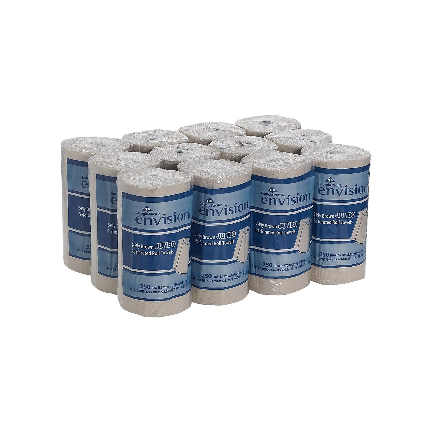 Envision High-Capacity Perforated Kitchen 2-Ply Paper Towels