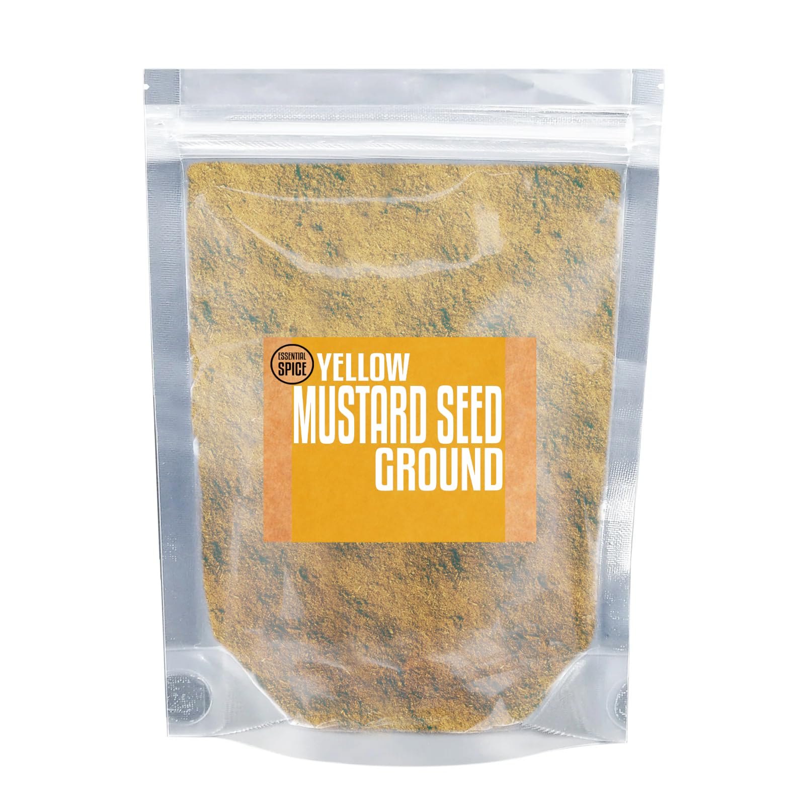 Essential Spice Ground Yellow Mustard - Mild, Tangy & Earthy Flavor - Finely Ground Yellow Mustard Seeds for Rubs, Sauces, Seasonings & Pickling (25