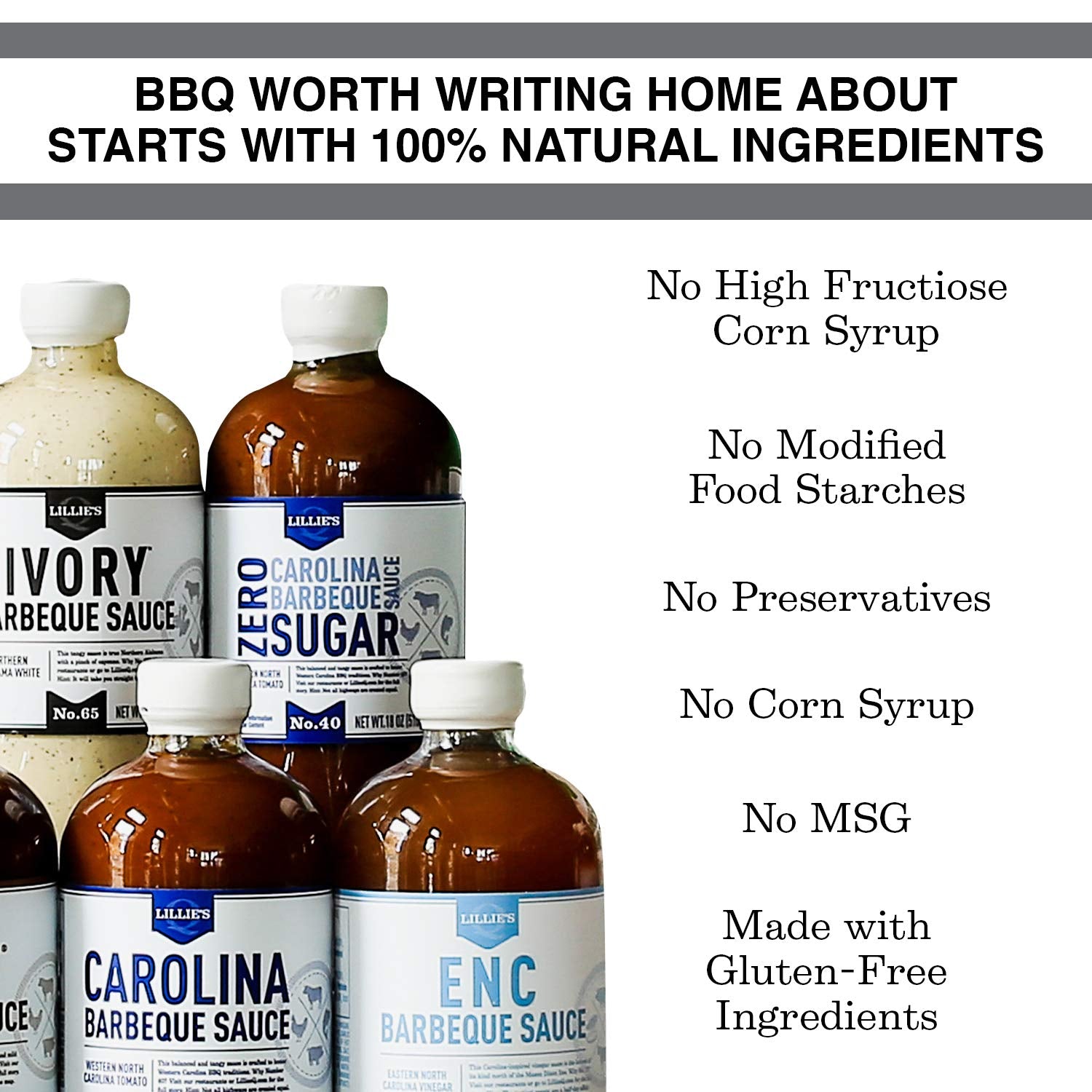 Lillie’s Q - Hot Smoky Barbeque Sauce, Gourmet BBQ Sauce, Sweet Brown Sugar BBQ Sauce with Spicy Cayenne, Mild Smoky Flavor, Premium Ingredients, Made