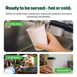 TOSSWARE GO 12oz Hot Cups - Set of 1000, premium quality food safe coffee cups, FDA-compliant recyclable paper cups, single wall cups for hot and cold