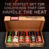 Melinda’s Pepper Sauce Challenge Collection - Extra Spicy Gourmet Hot Sauce Gift Set - Includes Jalapeño, Extra Hot Habanero, Chipotle, Red Savina