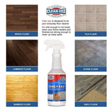 Daily Wood, Laminate, Tile, Stone Floor Cleaner from Clean-eez Streak Free Maintenance Cleaner Spray. Removes Footprints, Dirt, Spills, Repels Dust