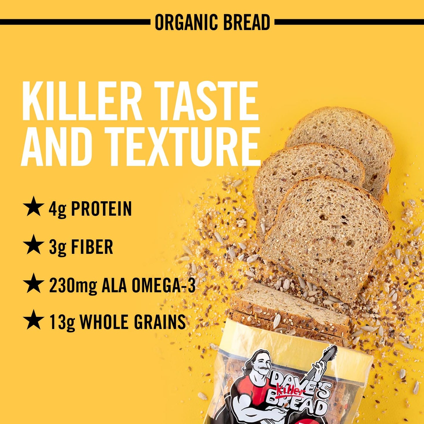 Dave's Killer Bread Good Seed Thin-Sliced, Organic Bread, 13g Whole Grains per Slice, 20.5 oz Loaf