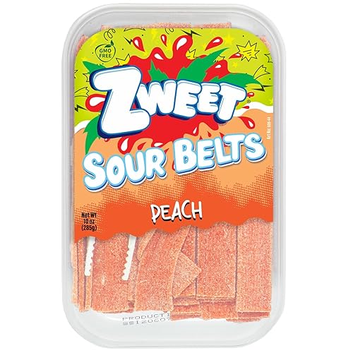 Zweet Sour Juicy Peach Belts - 10 oz. Tub