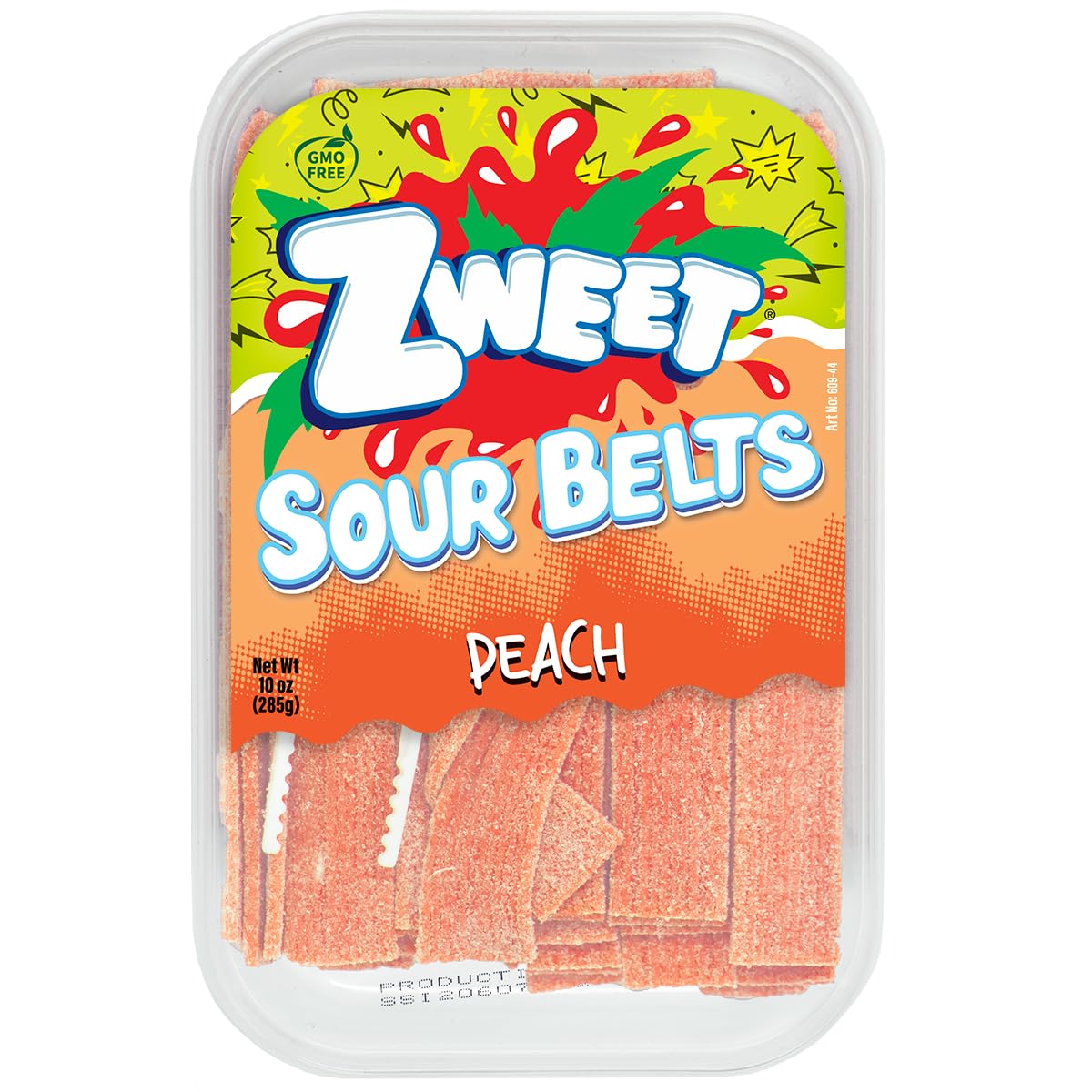 Zweet Sour Juicy Peach Belts - 10 oz. Tub