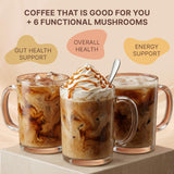 Kate Naturals Mushroom Coffee Instant (30 Servings, 6.35oz) Organic Lion's Mane, Chaga, Cordyceps, Red Reishi, Turkey Tail, Shiitake & Agave Inulin