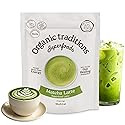 Organic Traditions Matcha Latte Powder, Japanese Matcha Green Tea With Coconut Milk, Naturally Occurring Caffeine And L Theanine, Lightly Sweetened