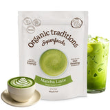 Organic Traditions Matcha Latte Powder, Japanese Matcha Green Tea With Coconut Milk, Naturally Occurring Caffeine And L Theanine, Lightly Sweetened