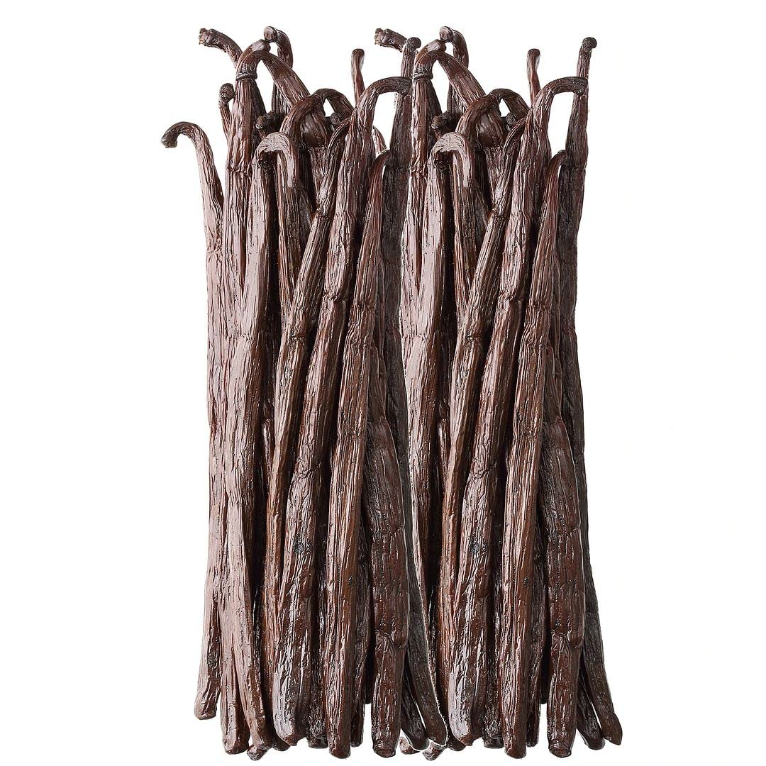 Papua New Guinea Vanilla Beans Whole Grade A Vanilla Pods for Homemade Vanilla Extract, Baking, Ice Cream, Flavoring, & Vanilla Powder (50 Pack)