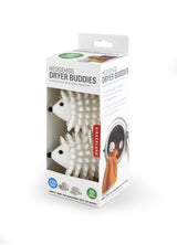 Kikkerland Hedgehog Reusable Dryer Balls, Set of 2, White