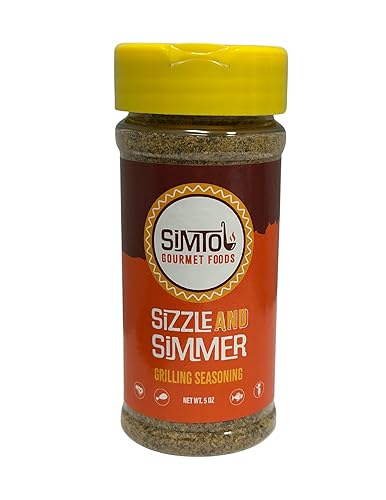 Simtol Foods Sizzle and Simmer Grilling Seasoning - Bold, Aromatic Spice Blend for Meat, Vegetables & Seafood - African-Inspired BBQ Rub
