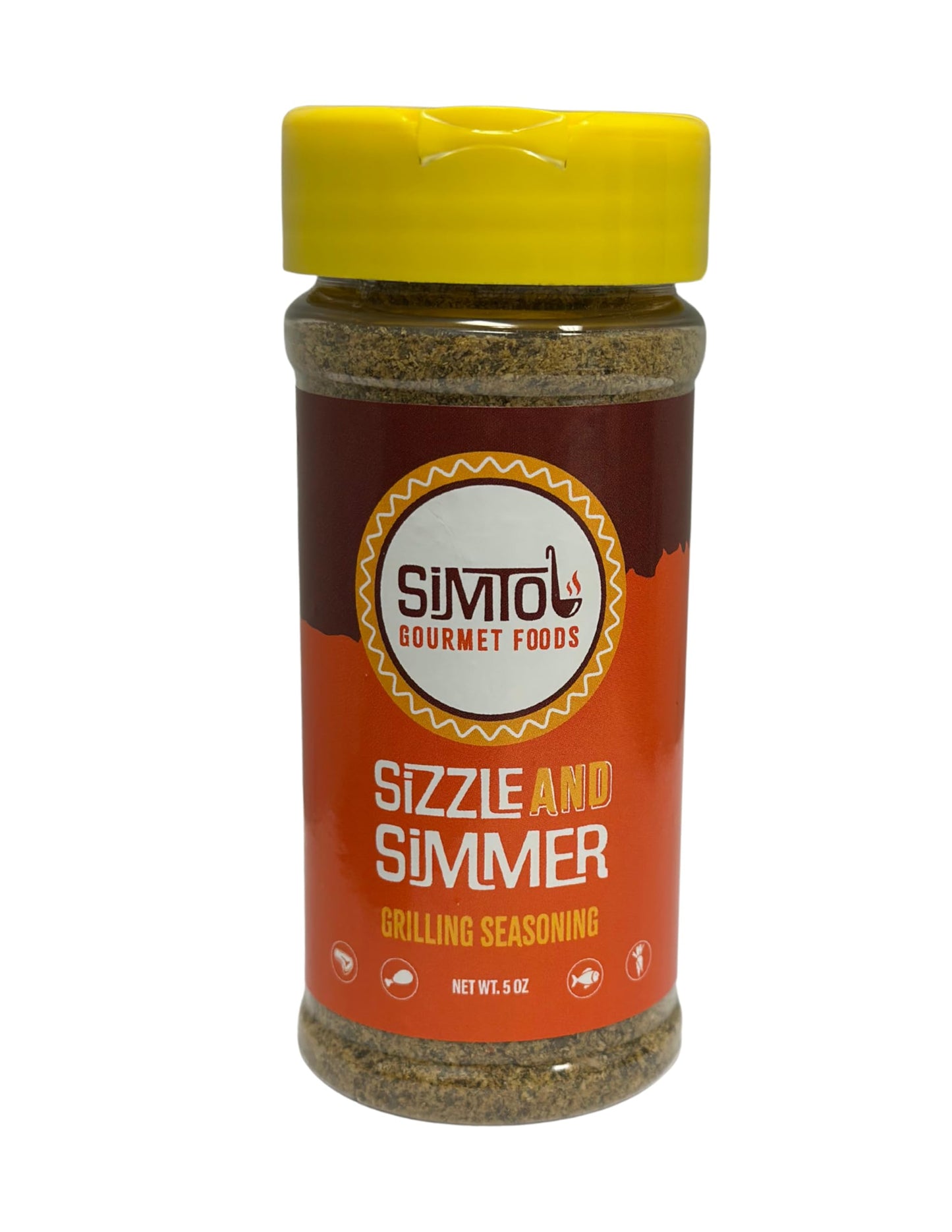 Simtol Foods Sizzle and Simmer Grilling Seasoning - Bold, Aromatic Spice Blend for Meat, Vegetables & Seafood - African-Inspired BBQ Rub
