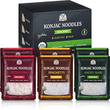 52USA USDA Organic Konjac Shirataki Noodle, Low Carb Pasta 52.8 Oz, 6 Pack 3 Variety-Angel Hair, Fettuccine, Spaghetti Noodles, Keto and Paleo