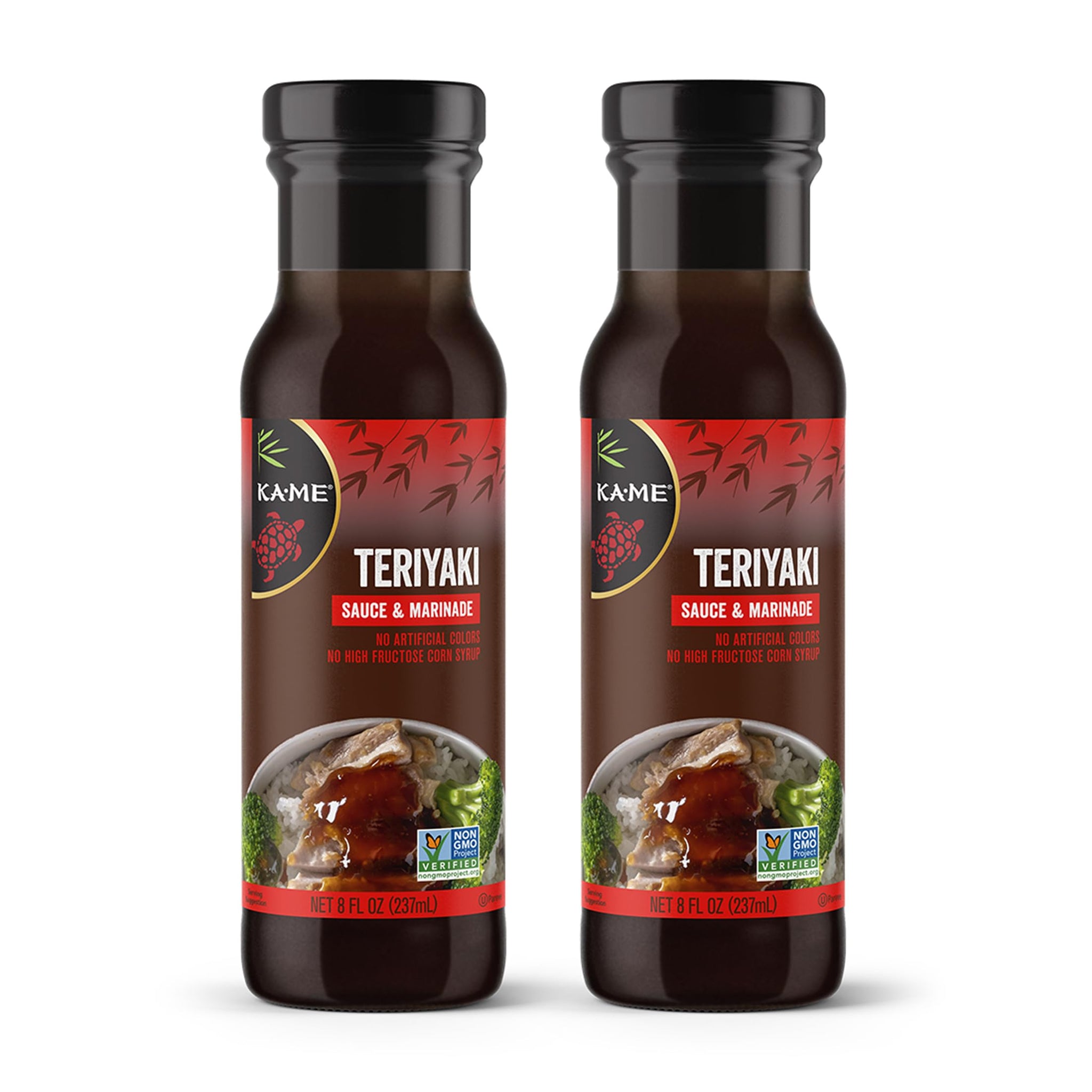 KA-ME Authentic Asian Teriyaki Sauce - Teriyaki Marinade & Grilling Sauce - Savory Sweet Soy Marinade - Authentic Asian Cuisine - Non-GMO & Kosher - 8