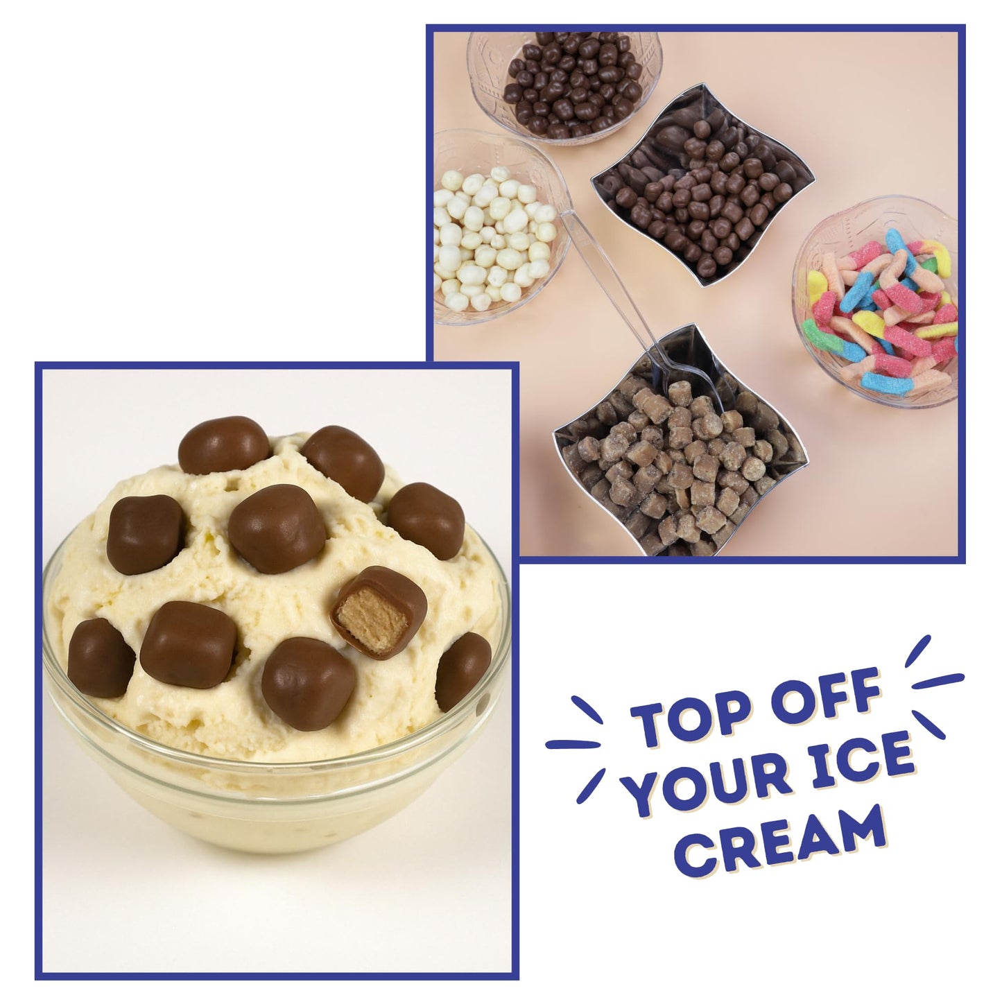 Chocolate Caramel Cookie Dough Bites, Ice Cream Toppers and Movie Theater Candy 3.1 Ounces (Pack of 3)