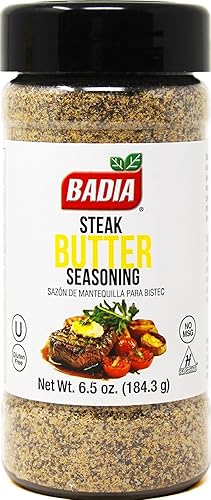Badia Steak Butter Seasoning, 6.5 oz - Creamy Blend of Herbs & Spices, Gluten Free, No Msg