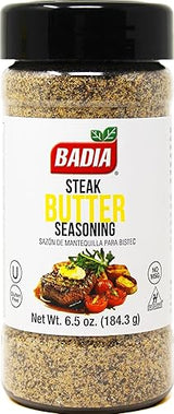 Badia Steak Butter Seasoning, 6.5 oz - Creamy Blend of Herbs & Spices, Gluten Free, No Msg