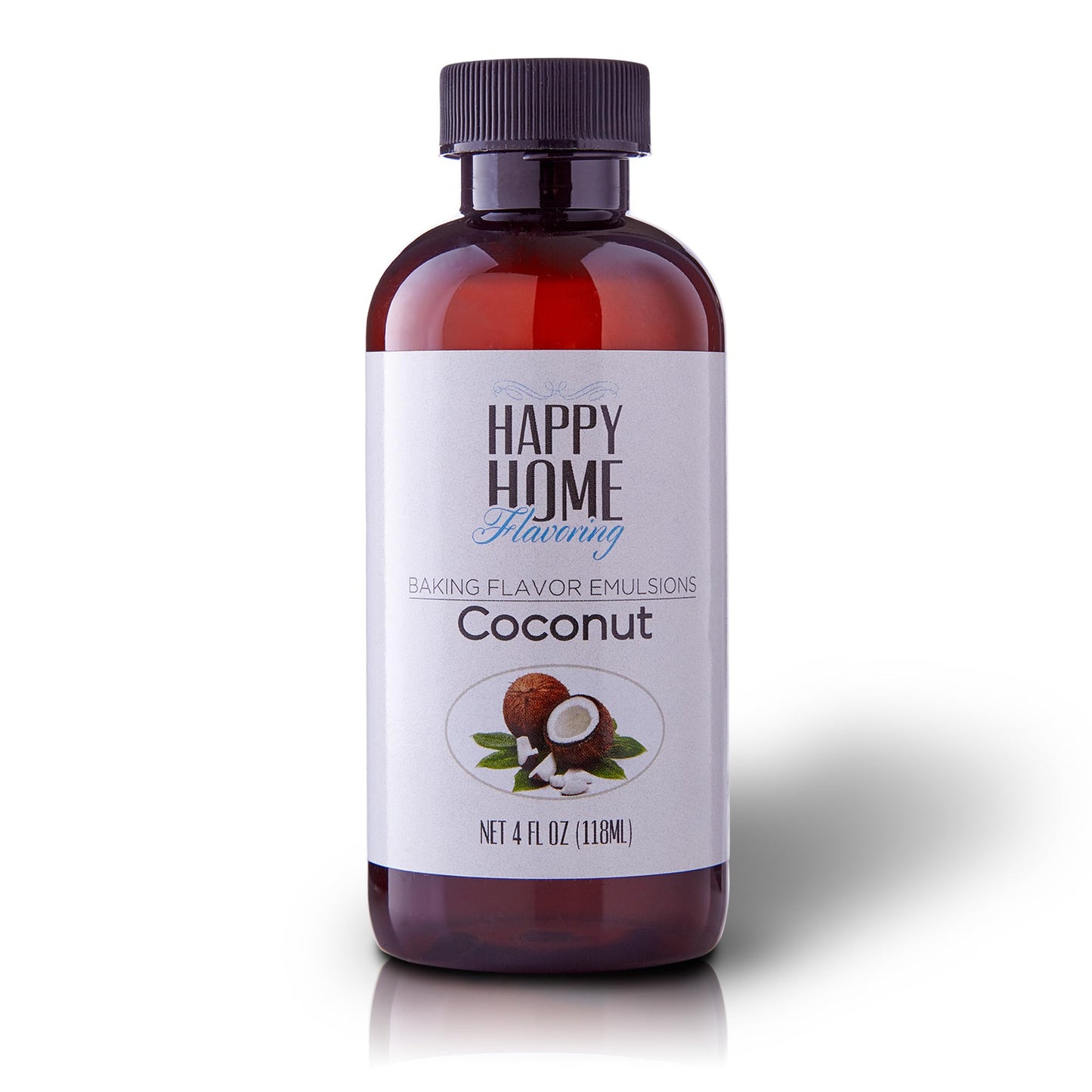 Happy Home Flavoring Imitation Coconut Baking Flavor Emulsion - Certified Kosher, 4 oz.