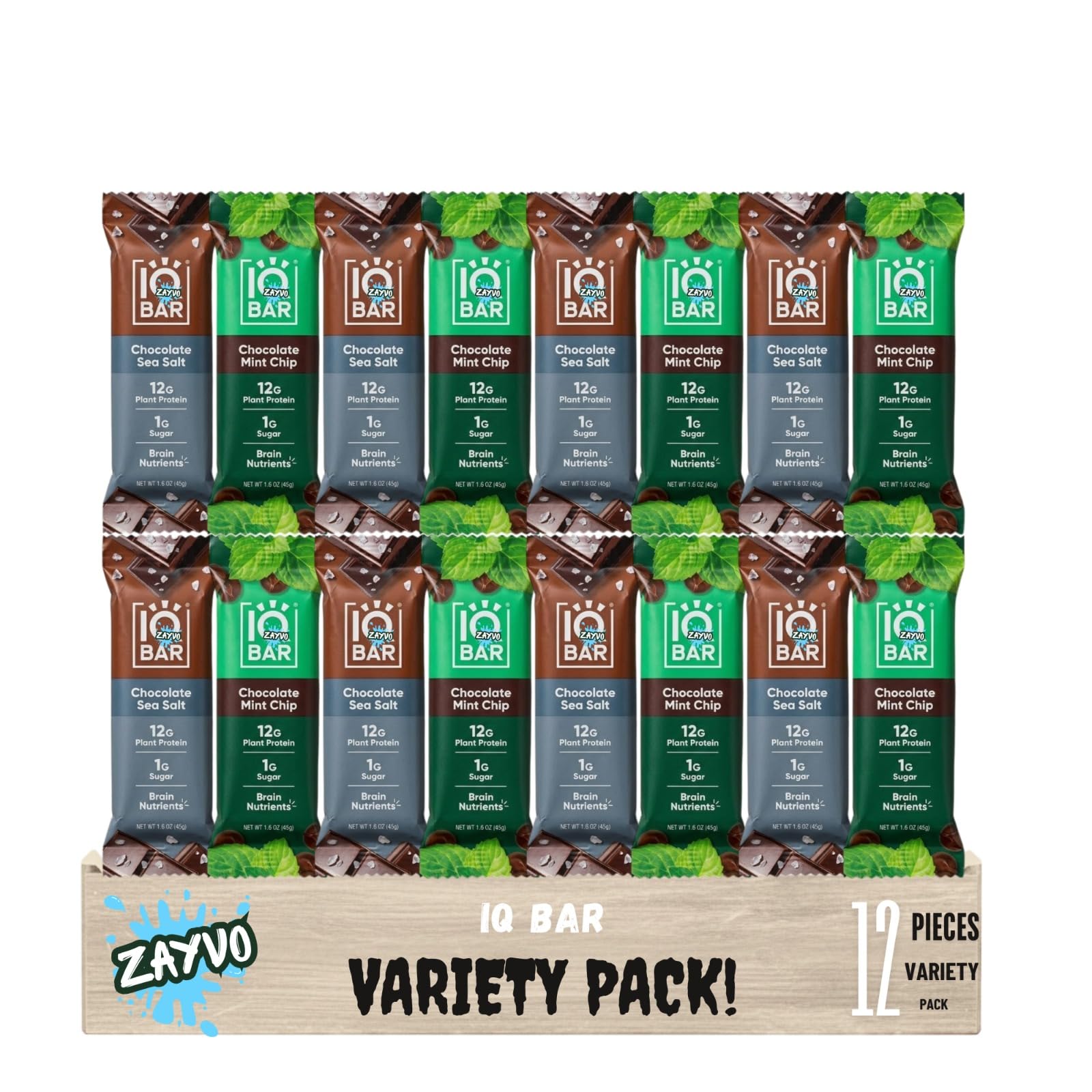 Protein Bar Variety Pack, 1.6 oz., 12 ct | High Protein Snack Bars, Low Sugar & Keto Friendly, Brain & Body Fuel, Convenient On-the-Go Nutrition
