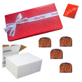 Fannie May Dark Chocolate Chocolate Buttercream (also known as Dark Chocolate Mays) 1 lb. with Insulated Shipper & Gift Tag & Wrap Basket Bundle