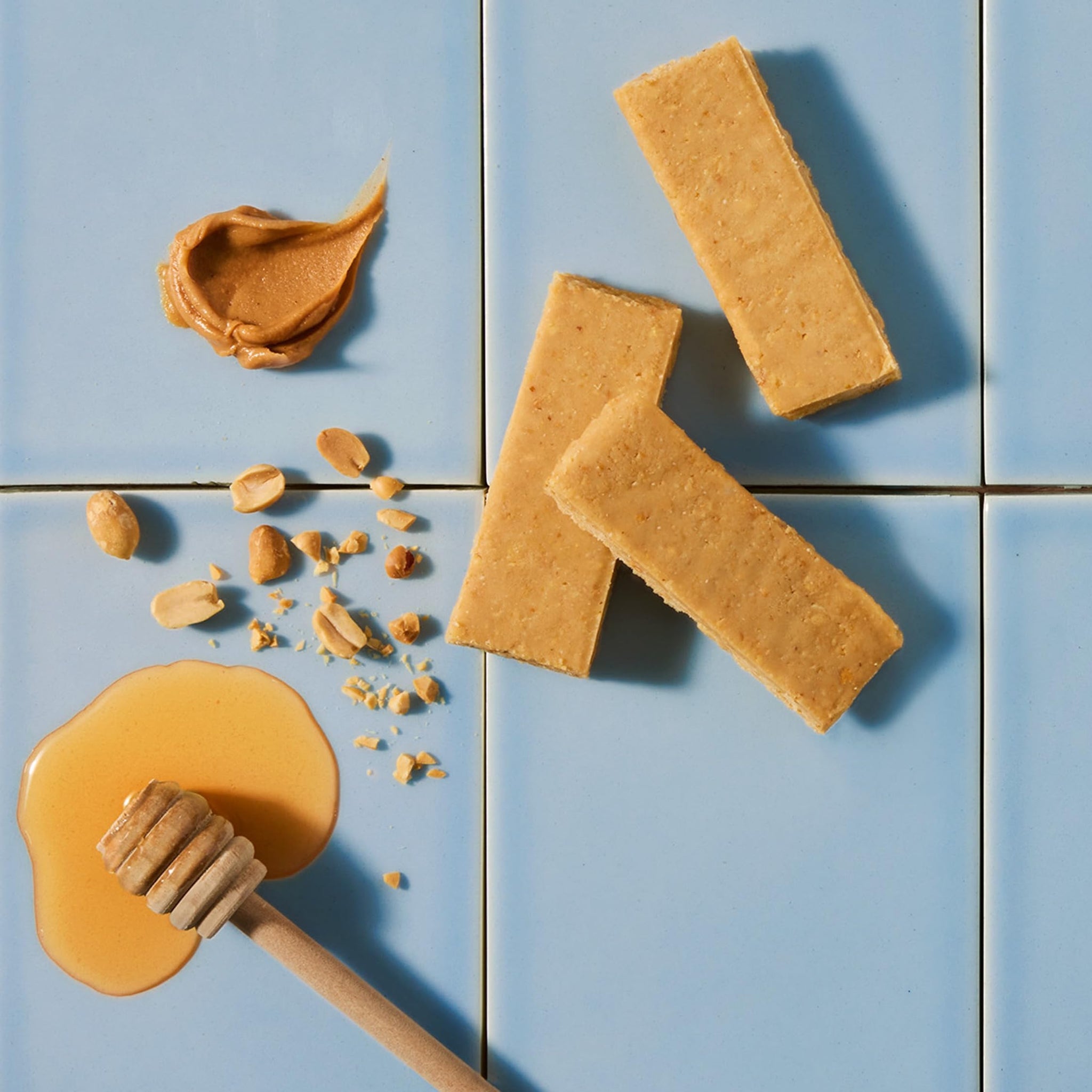Honey Mama's, Peanut Butter Cookie Peanut Fudge Bar, NO Refined Sugar, Gluten Free, Dairy Free, Soy Free, NO Seed Oils, 2.5 Ounce, 3-Serving Bar