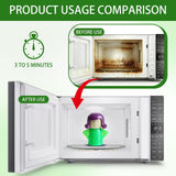 HORNO Angry Mama Microwave Oven Steam Cleaner and Disinfects With Vinegar and Water for Kitchens (Green)