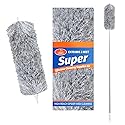 ZZ LAZYCOTTAGE Duster with Extension Pole & Flexible Head, Gray Feather Duster, Long Ddusters for Cleaning for High Ceilings, Walls, Fans, Cobweb