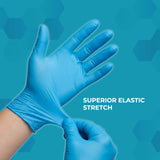 VOS Disposable Gloves| Heavy Duty | Powder Free | Latex Free Rubber | 1000 Count Box |food Safe (10 boxes of 100, X-Large)