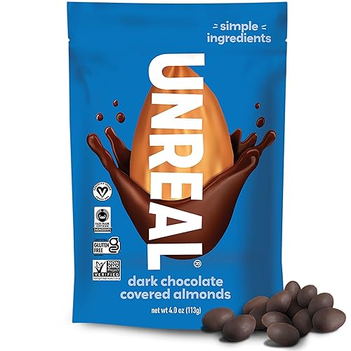 Unreal Dark Chocolate Covered Almond, 4 Oz