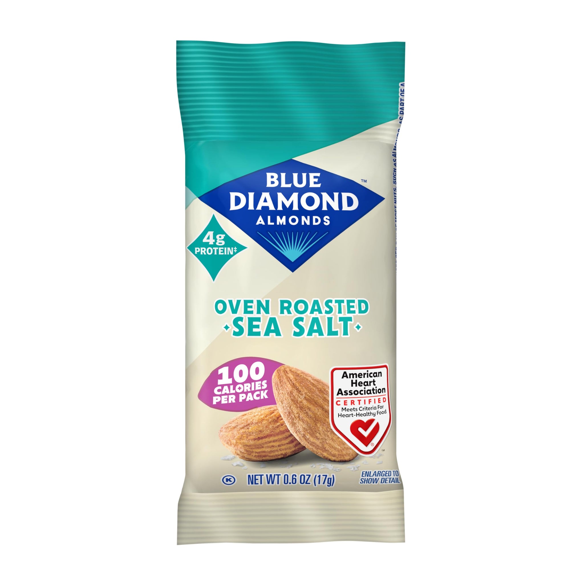 Blue Diamond Almonds, Oven Roasted, Sea Salt, 7 ct