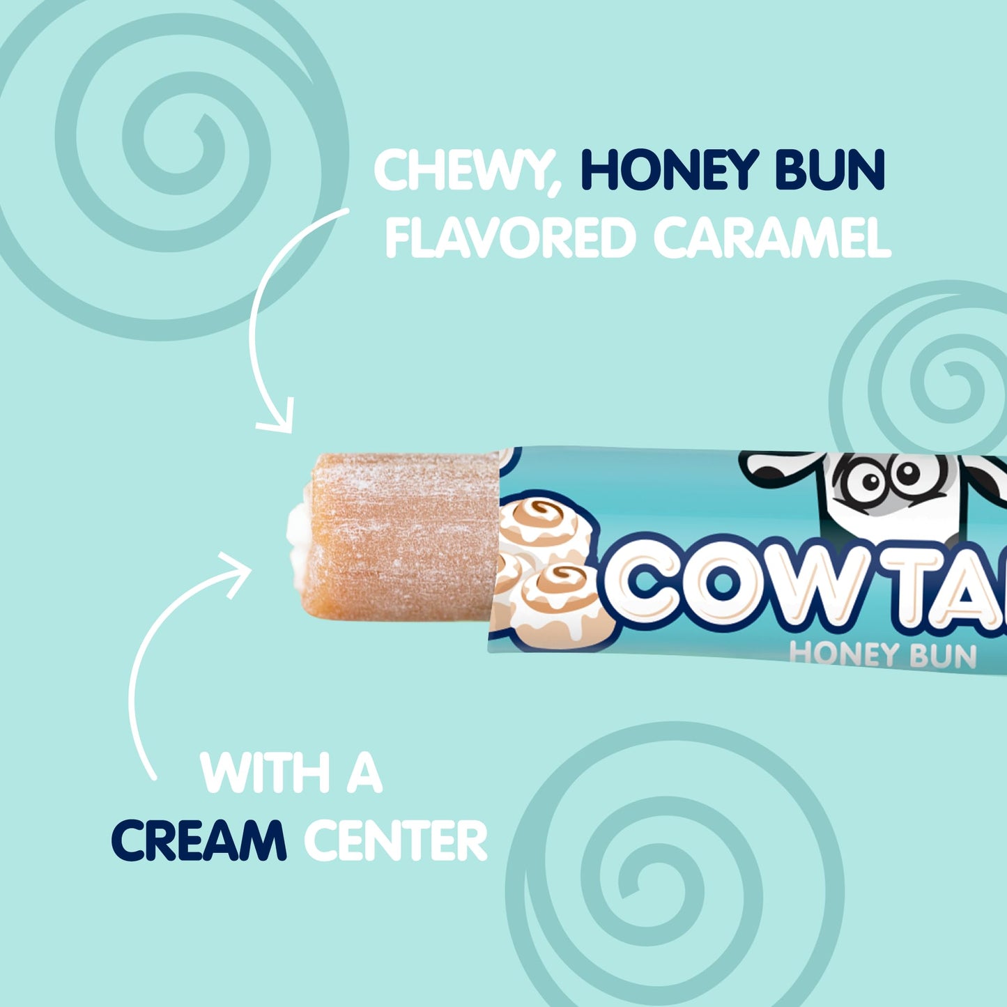 Goetze's Candy Honey Bun Cow Tales Minis - 4 Ounce Bag - Fresh from the Factory