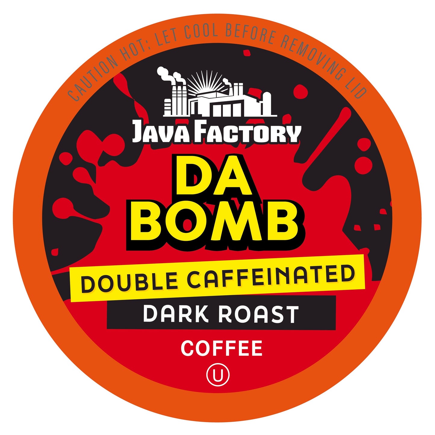 Java Factory Extra Caffeine Strong Coffee Pods, Extra Bold, Caffeinated Dark Roast, 12 Count