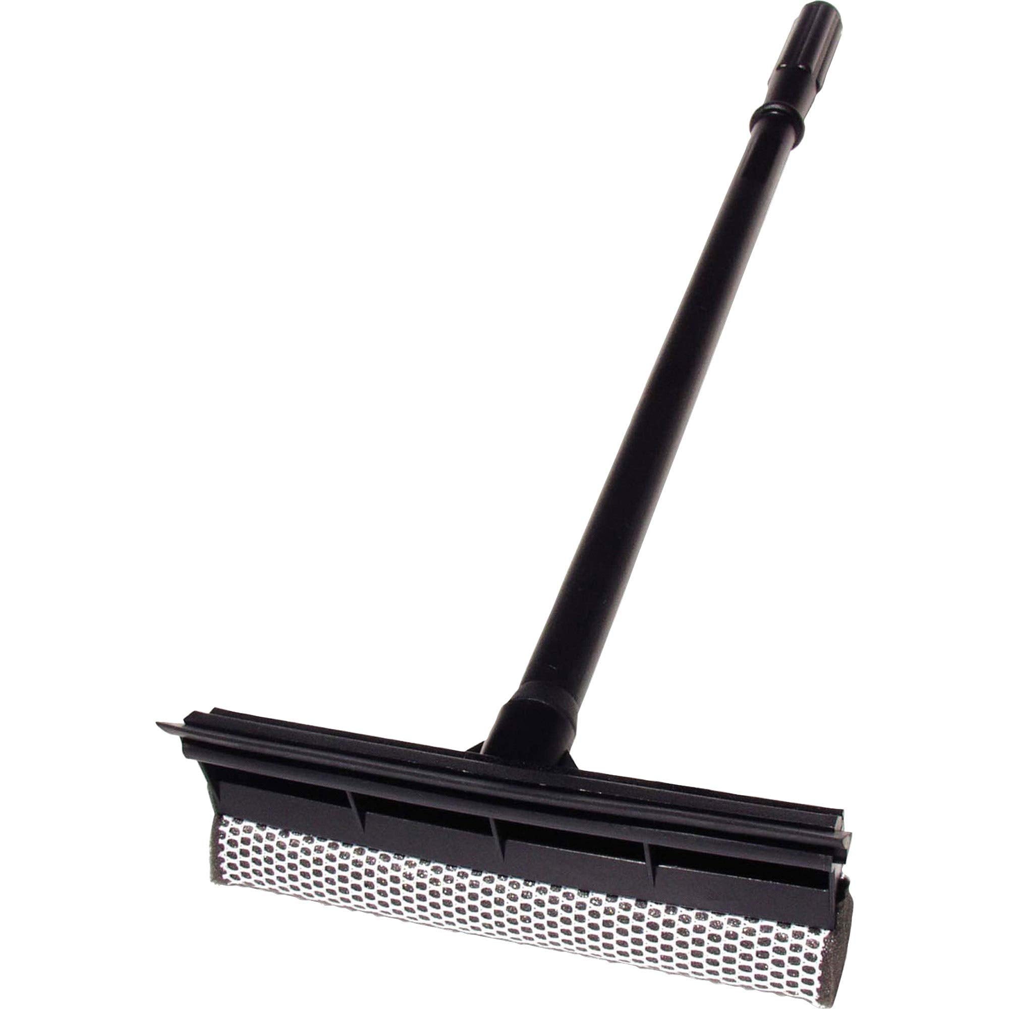 Unger - 965250 Professional Auto Squeegee with Mesh Scrubber, 8" Handle Included