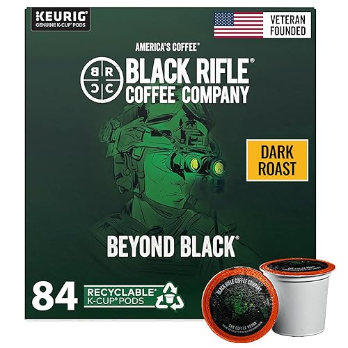Black Rifle Coffee Company Dark Roast Coffee Pods - 100% Arabica, Bold, Smoky Single-Serve K-Cup Compatible - Veteran-Founded Premium Coffee - Beyond
