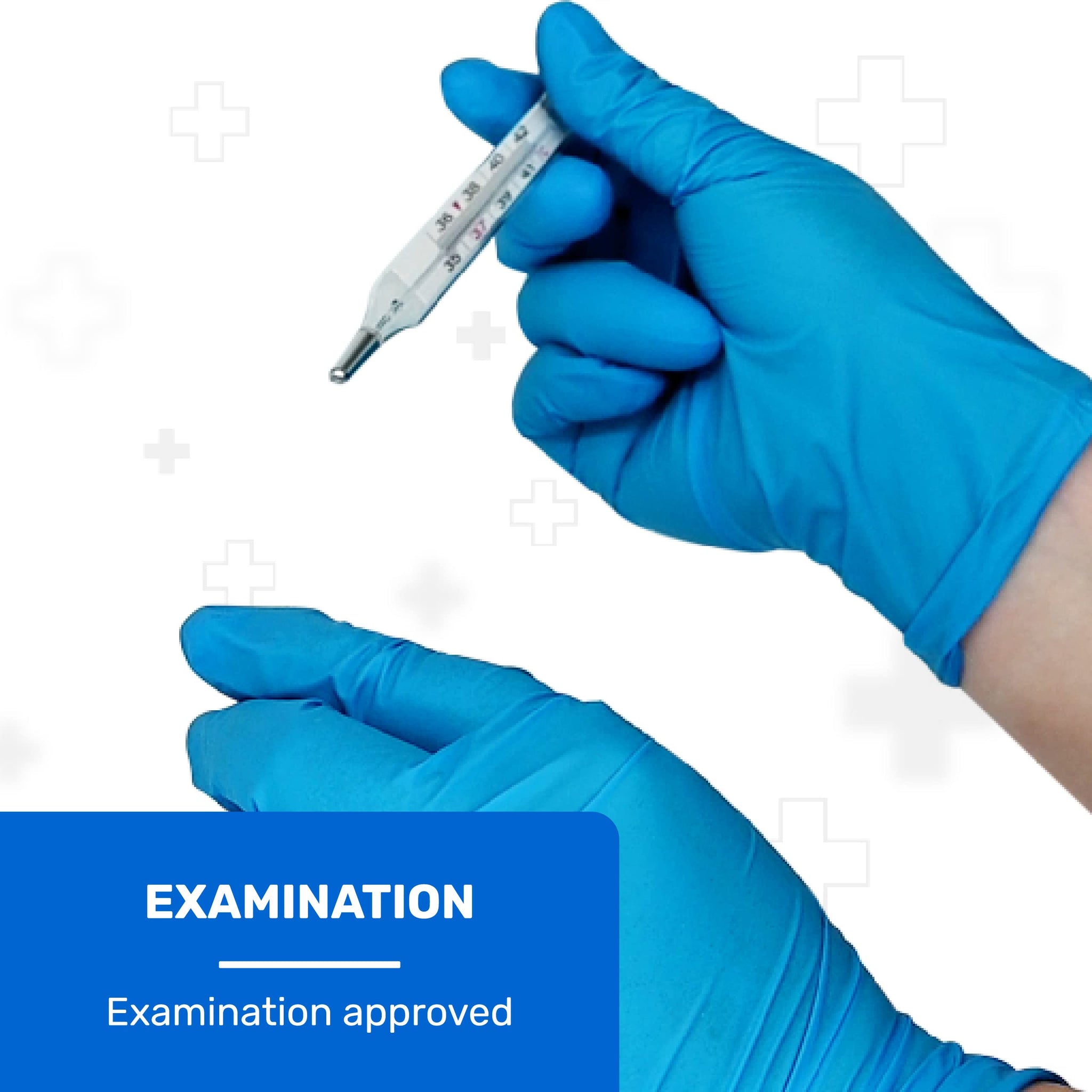Well Before Vinyl Exam Gloves - Powder-Free, Latex-Free, Disposable Gloves for Medical, Food Prep, Cleaning and more - Large Blue (Pack of 200)
