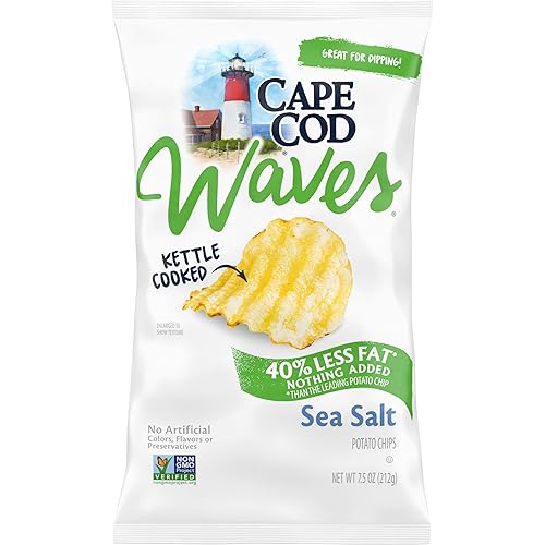 Cape Cod Less Fat Sea Salt Chips, 7.5 Oz Bag