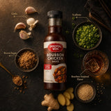 Oriental Wok Bourbon Infused Chicken Sauce, Authentic Kentucky Bourbon, Savory & Sweet Blend, Ideal for Chicken, Seafood & other Meats, 14 oz (1 Pack)