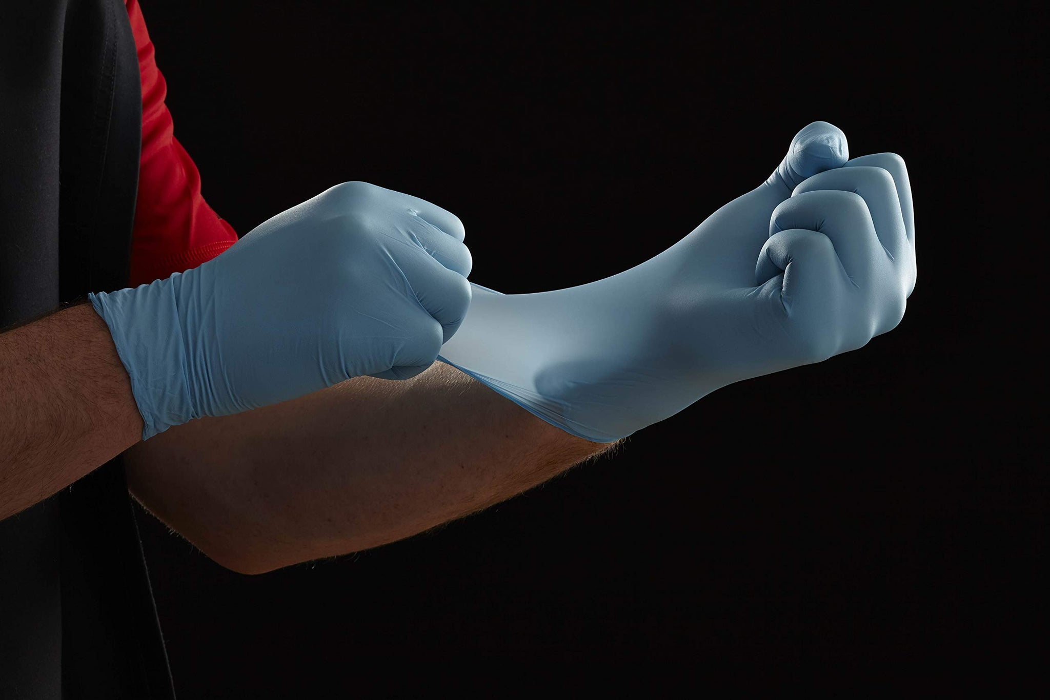 Medline Venom Nitrile Gloves, Powder-Free, Multi-Purpose, Disposable, Comfortable, Strong, Non-Slip Grip, One-Size, 100 Count