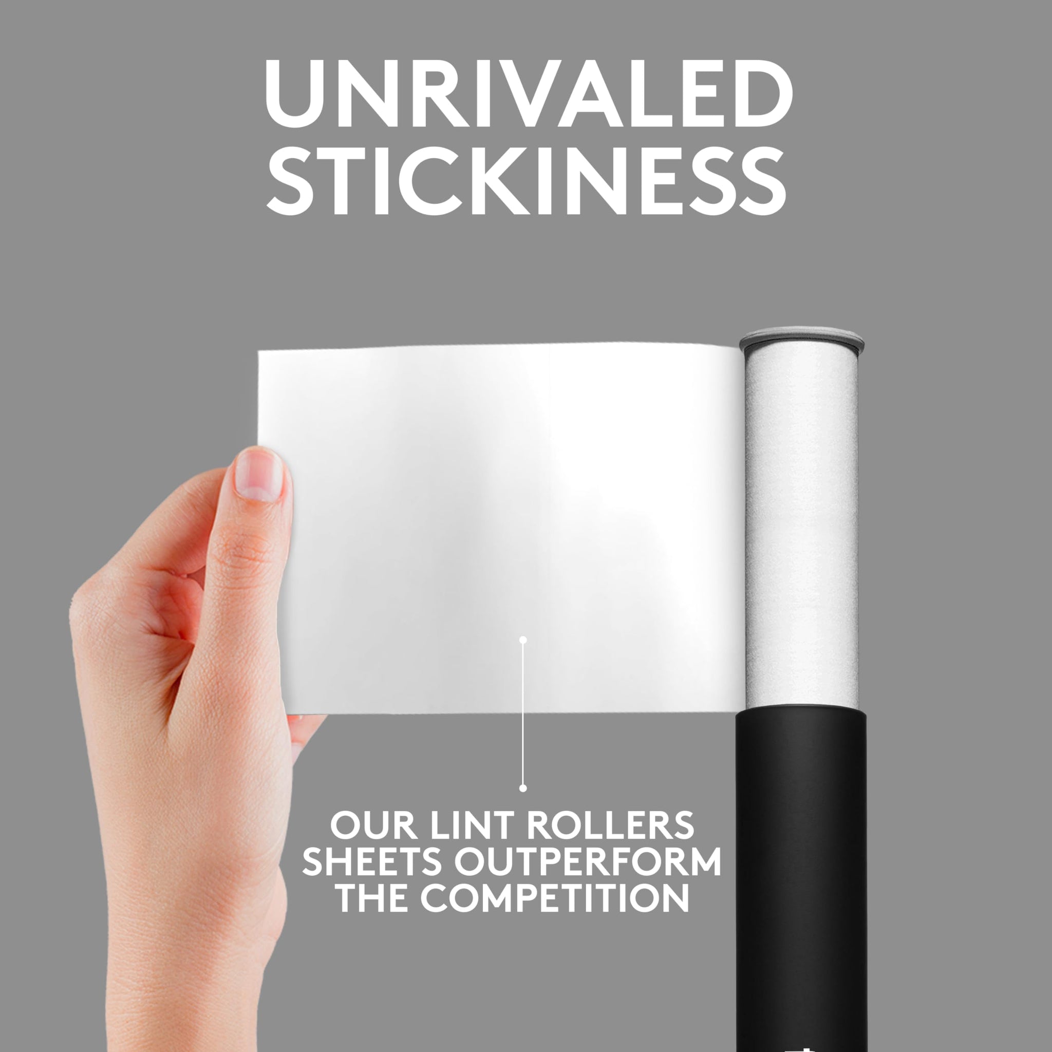 Flint Classic Black Retractable Mini Lint Roller with 90 Extra Sticky Sheets, Small and Portable Lint Roller, Ideal Pet Hair Remover, Travel Lint