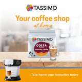 Tassimo Costa Caramel Latte 16 discs, 8 servings (Pack of 5, Total 80 discs, 40 servings)