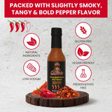 Bloveslife Smackalicious Hectric Hot Sauce 5 Oz - Vegan Organic Vinegar-Flavored Sauce, Low-Sodium, Low-Fat, All-Natural Smoky Ghost Pepper Sauce