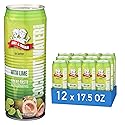 Amy & Brian Pure Coconut Water with Lime, Non-GMO, No Sugar Added, Refreshing and Hydrating Real Coconut Water, 17.5 Fl Oz (Pack of 12)