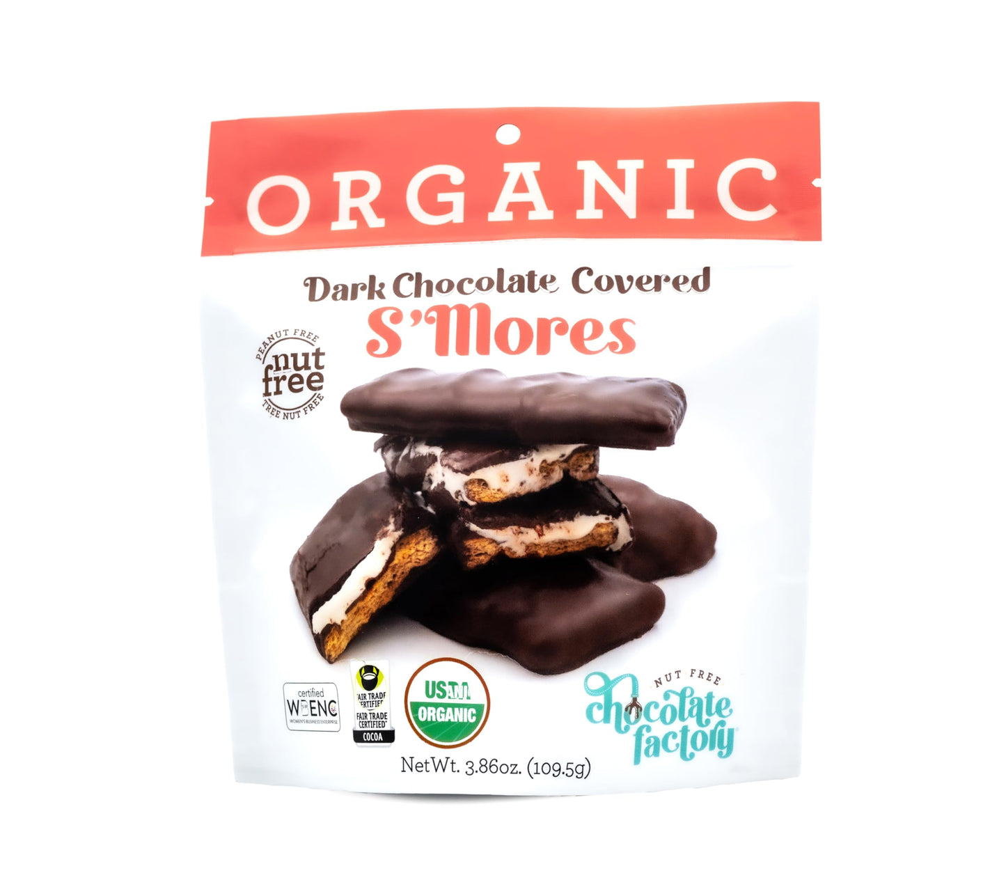Nut Free Chocolate Factory Organic Dark Chocolate S'mores