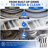 Washing Dryer Machine Rubber Seal Cleaning Brush Kits, Front Load Washer Cleaner Tools-1 PC Drum Slot Clean Brush & 5 PCS Crevice Cleaning Brushes