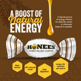 Honees Honey Caramels Hard Candy Individually Wrapped | Natural & Healthy Candy, Italian Made with Milk & Pure Honey, 1 Pack (2.85 oz)