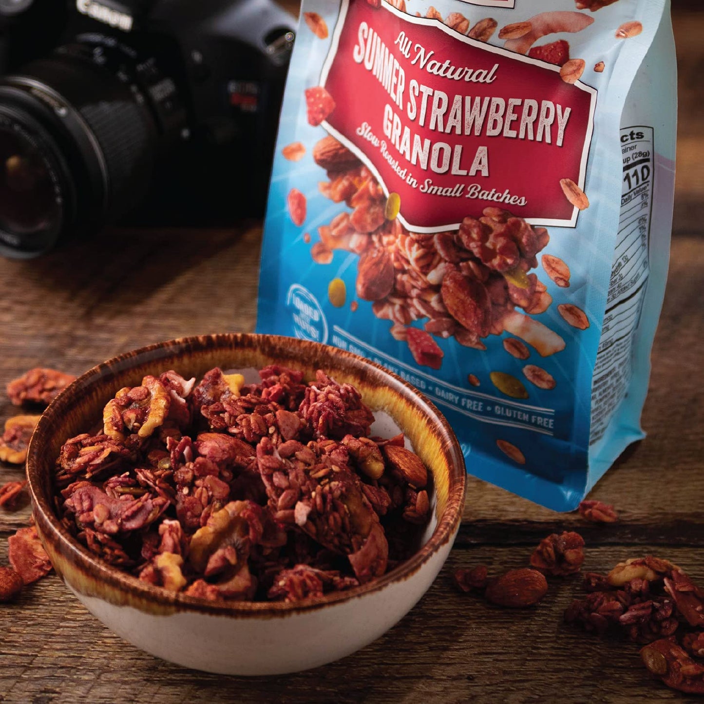 NutHouse! Granola Company - Premium Summer Strawberry Granola | Certified Gluten-Free, Non-GMO, Kosher | Vegan, Soy-Free | 10 lb. Bulk Bag (1-Pack)