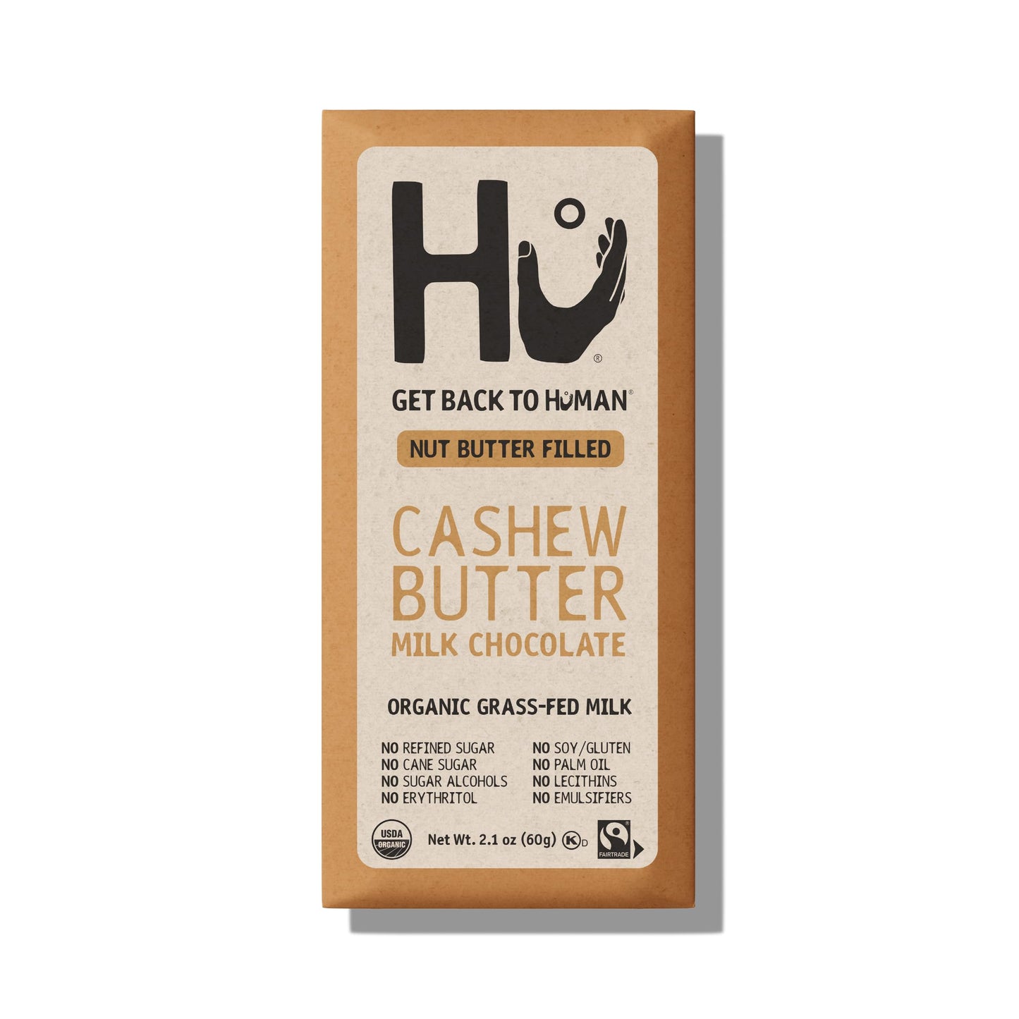 Hu Kitchen Organic Cashew Butter Milk Chocolate Bar, 2.1 OZ
